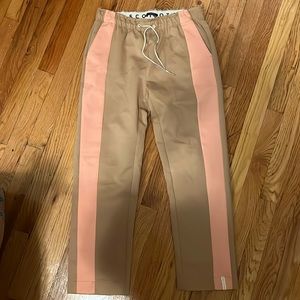 Scotch & Soda Tan Pink Stripe Trouser Size Small